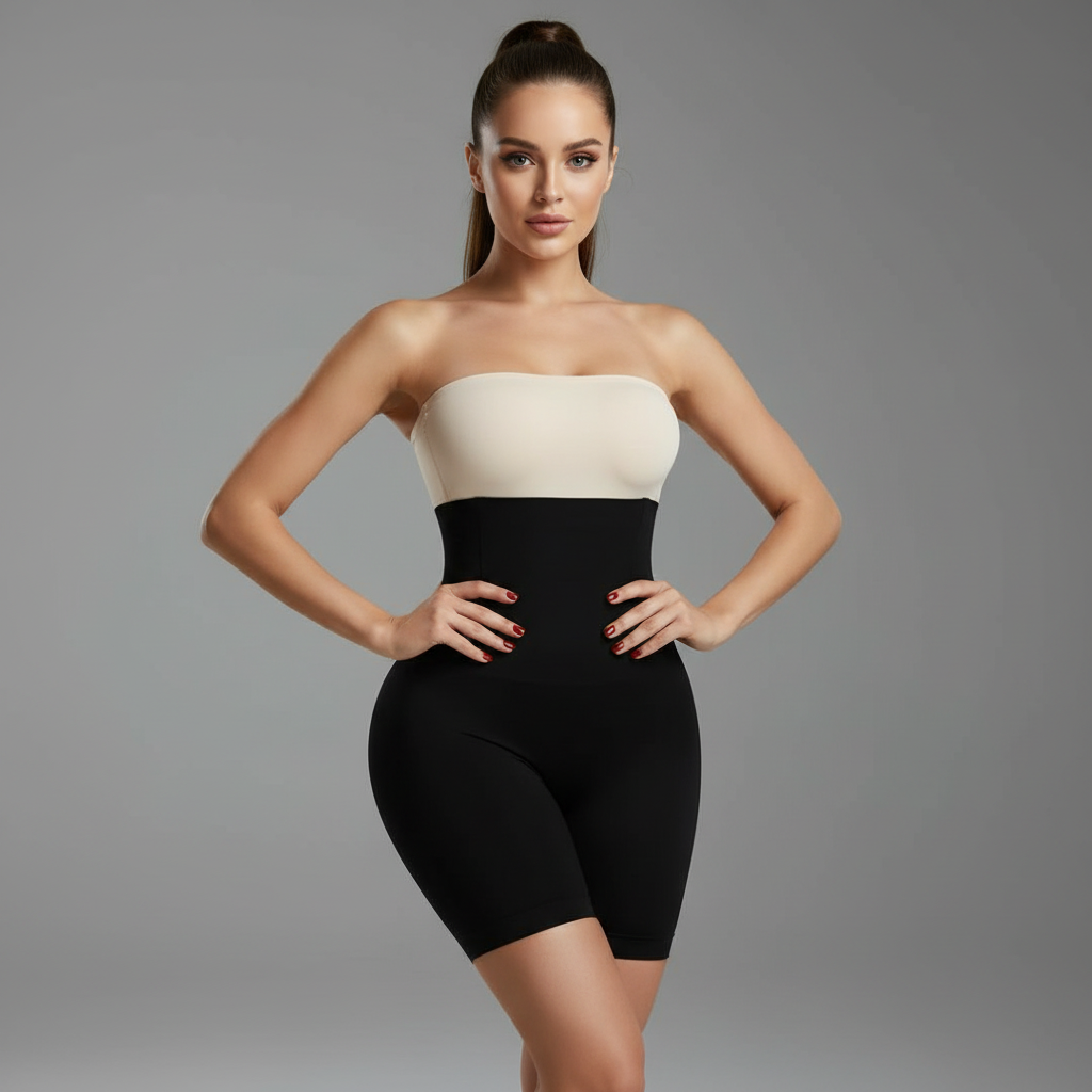 Modelo con fondo gris - Pose 1