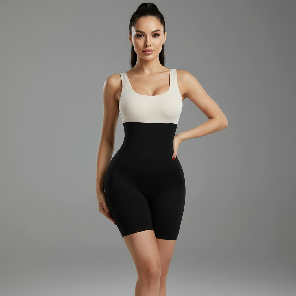 Modelo con fondo gris - Pose 2